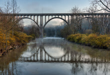Load image into Gallery viewer, Foggy morning at Station Road Bridge - Cuyahoga Valley National Park