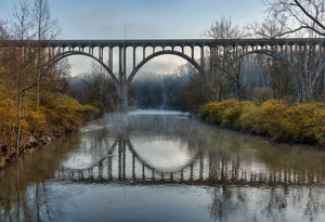 Foggy morning at Station Road Bridge - Cuyahoga Valley National Park