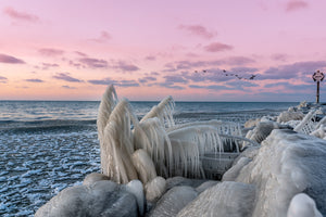 Ice Formations on the Shore of Lake Erie - Sheffield Lake, OH