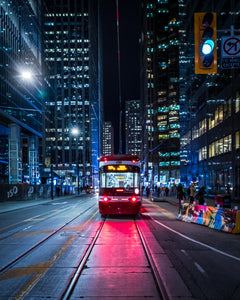 Toronto Streetcar at Night