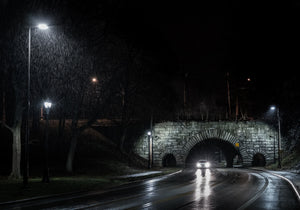Martin Luther King Jr. Drive on a Rainy Night