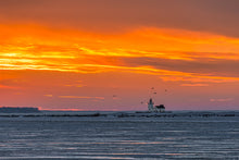 Load image into Gallery viewer, Winter Sunset over West Pierhead Lighthouse