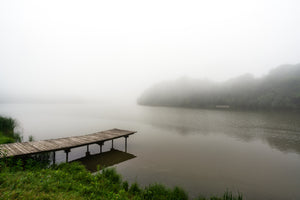 A misty morning at Hinckley Lake