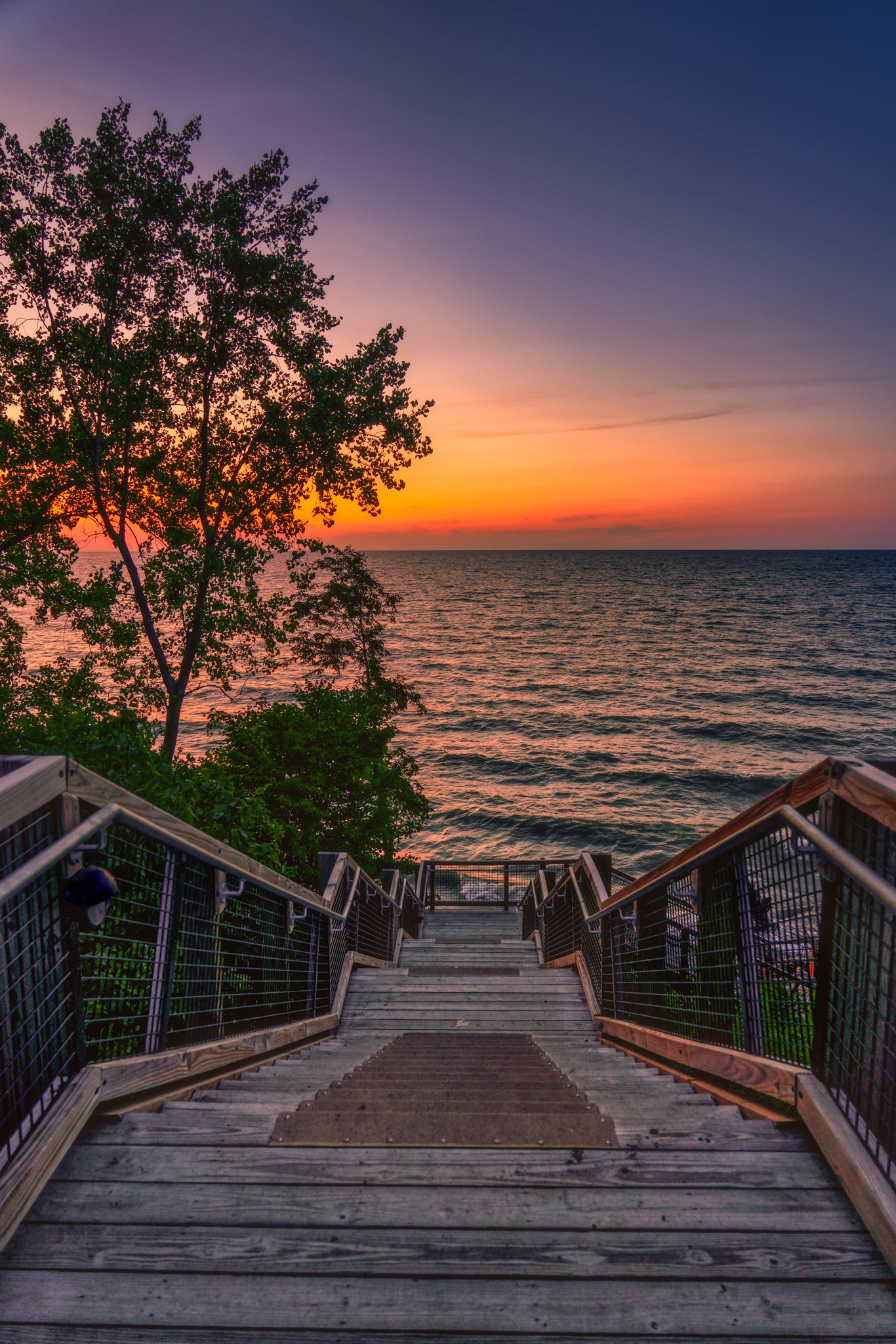 Sunset at Lake Erie Bluffs - Lake Metroparks