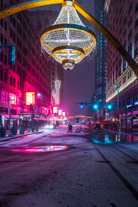 Playhouse Square on a Snowy Night